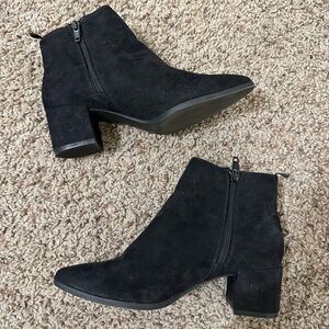H&M Black Faux Suede Women’s Ankle Boots Size 6
